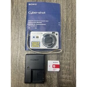 Sony Cyber-Shot DSC-W150 8.1 MP Digital Camera Silver Bundle Tested Works!
